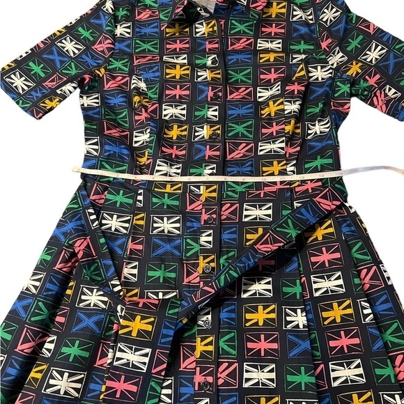 BODEN WOMENS LONDN FLAG COLORFULA-LINE DRESS SIZE 4 - Picture 7 of 12